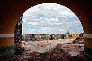 Archway at Fort in Old San Juan Puerto Rico