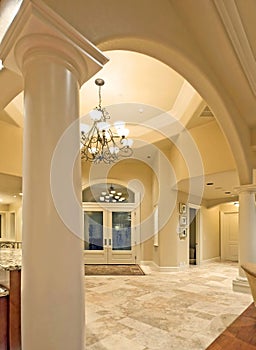 Archway and Foyer in Luxury Home