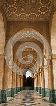 Archway at Hassan II mosque photo