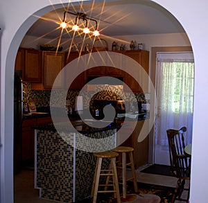 Through the Archway. Kitchen DIY is now complete `check`!