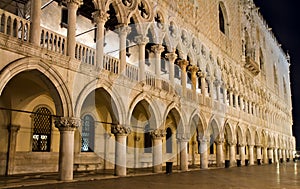 The Archway og the Palazzo Ducale at night photo