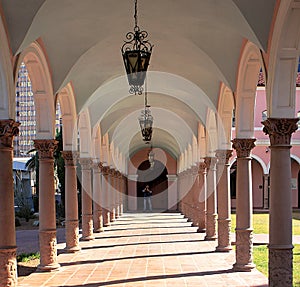 Archway of the Old Pima County Courthouse in Tucson