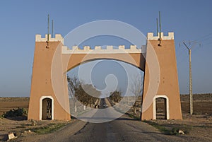 Archway over a country road