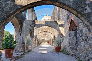 Archways at the Mission San Jose, Texas