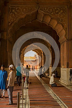 Archways of Shahi Jama Masjid, Delhi, India