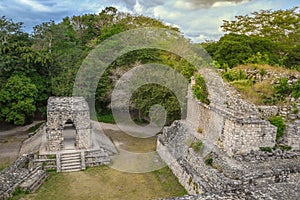 Arco de Entrada in Ek Balam ancient Mayan city photo