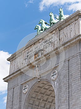 Arco de la Victoria Victory Arch is a triumphal arch built in the Moncloa, Madrid, Spain. photo