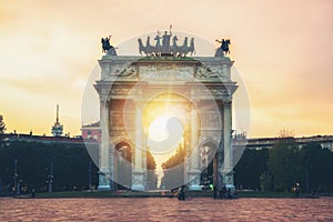 Arco della Pace in Milan , Italy