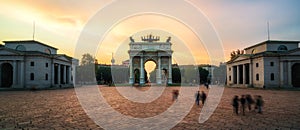 Arco della Pace in Milan , Italy