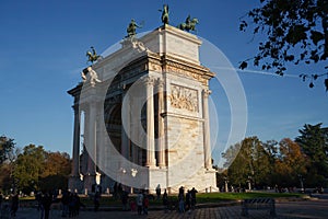 Arco della Pace in Milan, Italy