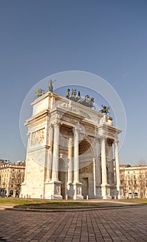 The Arco della pace near parco Sempione - Milano -