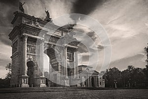 Arco della Pace - Peace Arch in Milan, Italy.