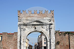 Arco di Augusto stone gate Rimini photo