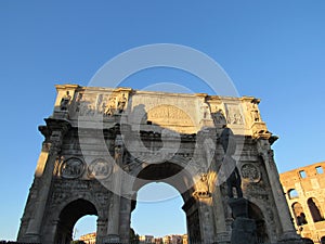 The Arco di Constantino.Rome, Italy. photo