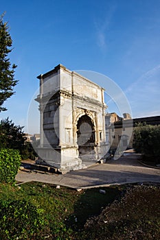Arco di Tito ( Arch of Titus ) in Rome Italy