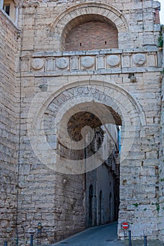 Arco Etrusco in the old town of Perugia in Italy