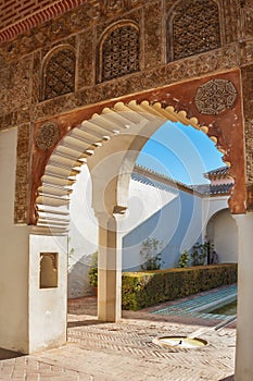Arco Nazari in MÃÂ¡laga Alcazaba Castle photo