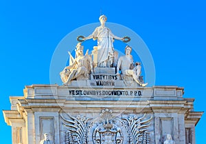 The Arco Triunfal in Lisbon, Portugal photo
