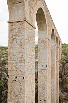 Arcos de San Jose Atlan Aqueduct, in El Saucillo Biopark, Huichapan, Hidalgo, Mexico photo
