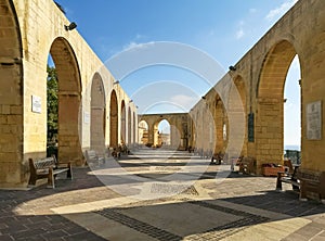 Arcs of Barrakka garden at Valletta