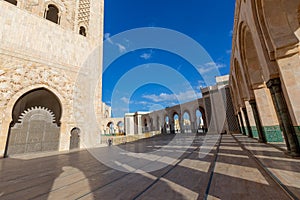 Arcs and columns of Hassan II Mosque