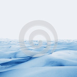 Arctic desert. winter landscape with snow drifts.