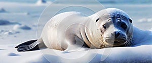 Arctic Elegance: Seal Blanketed in Snow