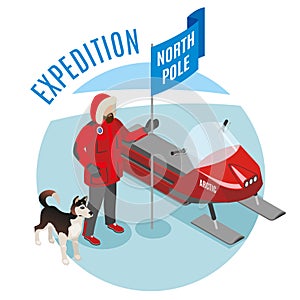 Arctic Expedition Isometric Composition