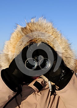 Arctic Explorer with binoculars photo