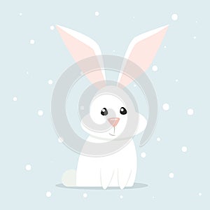 Arctic hare vector