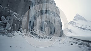 Arctic Ice Cliff: A Stunning Conceptual Installation In 8k Resolution photo