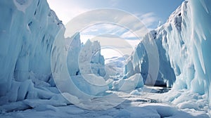 Arctic Ice Towers: A Crumpled And Fantastic Landscape In 32k Uhd