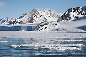 Arctic landscape - glacier and mountains