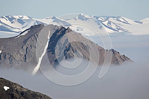 Arctic landscape - glacier and mountains