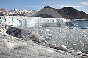 Arctic landscape - glacier and mountains