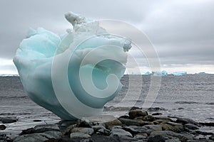 Arctic landscape. Icebergs and global warming. Arctic glacier. Polar Region Antarctica, Climate Change. Ice rapidly