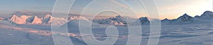 Arctic landscape - mountains and glaciers-PANORAMA