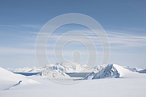 Arctic landscape - snowy mountains