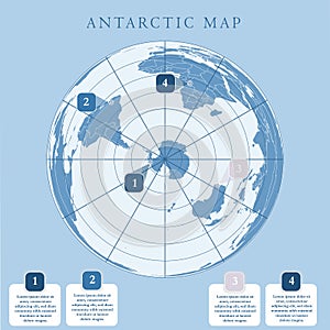 Arctic map with countries boundary, grid and label