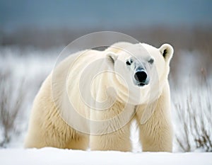 Arctic Monarch: Polar Bear in the Winter Wilderness