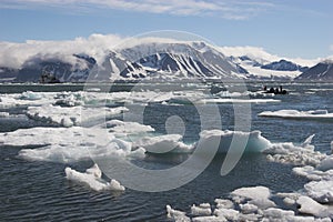 Arctic Ocean - people on boat