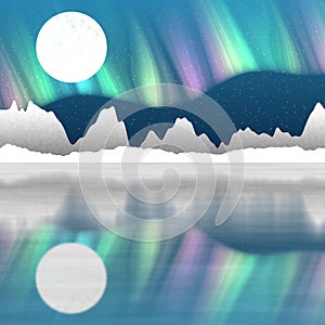 Arctic pole landscape generated hires background photo