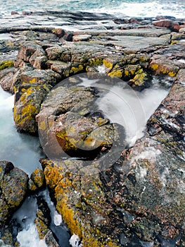 Arctic rocks and the sea