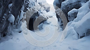 Arctic Snow Cave: A Stunning Icicle Wonderland