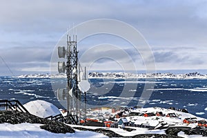 Arctic station and Nuuk fjord view