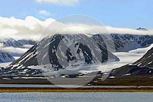 Arctic Tundra Landscape in Spitzb photo