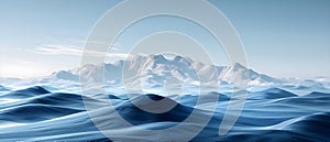 Arctic Waves: A Symphony of Ice and Sky. Concept Polar landscapes, Frozen beauty, Glacial