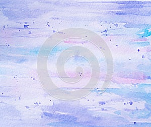 Arctic Winter Watercolor Abstraction as Background, Delicate Colors