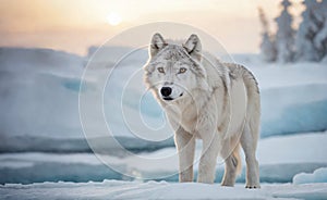 Arctic Wolf in the frozen north