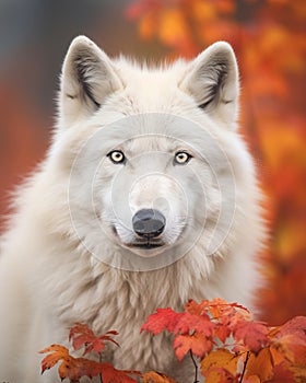 Arctic Wolf Looking at the Camera